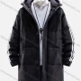 Wholesale Men's Casual Hooded Long Sleeve Zipper Pockets Long Jacket preview