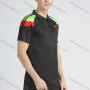 Wholesale Men's Sporty Colorblock Lapel Short Sleeve Striped Trim Quarter Zip Workout Polo Shirt preview