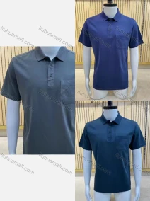 Wholesale Men's Casual Short Sleeve Button Front Plain Polo Shirts, LIUHUA CLOTHING WHOLESALE