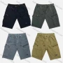 Wholesale Men's Casual Plain Flap Pockets Zip Decor Drawstring Cargo Shorts 9386# preview