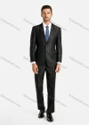 Wholesale Men's 2-Piece Lapel Button Solid Blazer&Pants Suit Set - Liuhuamall