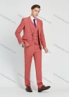 Wholesale Men's Business Lapel One Button Plain Suit Jacket With Waistcoat 3 Piece Set - Liuhuamall