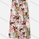 Wholesale Women's Casual Allover Leaf Floral Print Elastic Waist A-line Midi Skirts White Clothing Wholesale Market Liuhua