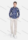 Wholesale Men's Allover Baroque Print Long Sleeve Slim Fit Casual Shirt - Liuhuamall