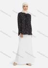 Wholesale Women's Casual Floral Print Mock Neck Key-hole Long Sleeve Blouse 1375# - Liuhuamall