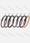 Wholesale Genuine Leather Stainless Steel Woven Bracelet SP0466# - Liuhuamall