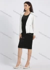 Wholesale Women's Casual Business Metal Decor One Button Plain Cardigan - Liuhuamall
