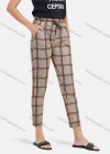 Wholesale Women's Casual Plaid Print Drawstring Waist Pencil Pants - Liuhuamall