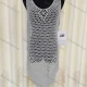 Wholesale Women's Casual Crew Neck Sleeveless Hollow Out Fringe Trim Knit Tank Cover Up Dress 501# Clothing Wholesale Market Liuhua