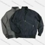 Wholesale Men's Suede Stand Collar Zip Pockets Plain Casual Bomber Jacket D2211# preview