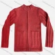Wholesale Girl's Casual Mock Neck Long Sleeve Patch Pockets Knit Zipper Knit Jackets Red Clothing Wholesale Market Liuhua
