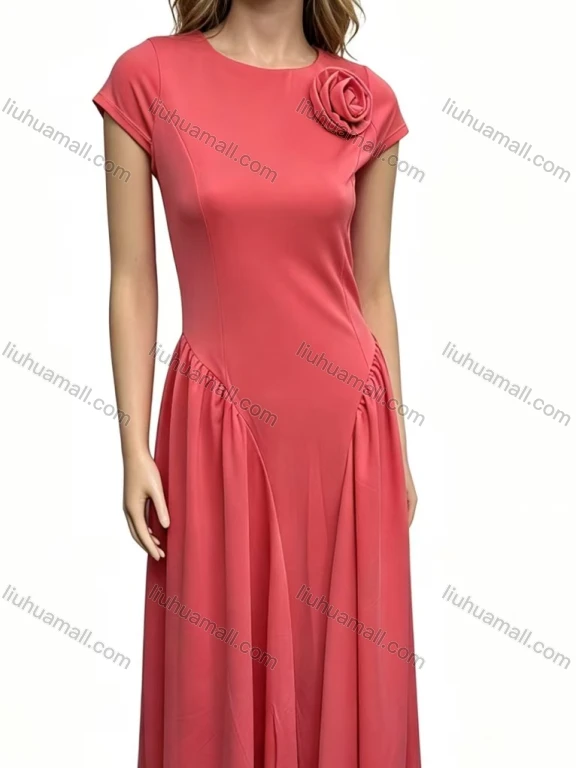 Wholesale Women's 3D Floral Knit Dress