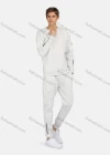 Wholesale Men's Casual Round Neck Flap Pocket Zipper Plain Sweatshirt & Ankle-Tie Pants 2-Piece Set 2230# - Liuhuamall