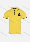 Wholesale Boys Casual Plain Striped Trim Zigzag Metal Embroidery Quarter Zip Polo Shirt - Liuhuamall
