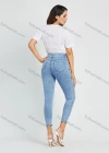 Wholesale Women's High Waist Raw Hem Distressed Cropped Skinny Jean - Liuhuamall