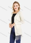 Wholesale Women's Casual Plain Fringe Trim Rib-knit Dual Pocket Cardigan - Liuhuamall