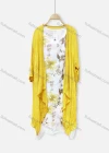 Wholesale Women's Casual Crew Neck Floral Print Dress & Long Sleeve Cardigan 2-Piece Set 051# - Liuhuamall
