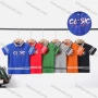 Wholesale Boy's Casual Striped & Letter Print Short Sleeve Modal Cotton Polo Shirt preview