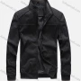 Wholesale Men's Oversized Suede Stand Collar Zip Pockets Plain Casual Bomber Jacket A72507# preview