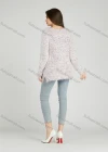 Wholesale Women's Casual Plain Crew Neck Side Slit Long Sleeve Mohair Sweater HB1067# - Liuhuamall