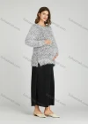 Wholesale Casual Plain Crew Neck Side Slit Long Sleeve Mohair Maternity Sweater HB1066# - Liuhuamall