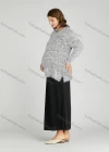 Wholesale Casual Plain Crew Neck Side Slit Long Sleeve Mohair Maternity Sweater HB1066# - Liuhuamall
