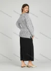 Wholesale Casual Plain Crew Neck Side Slit Long Sleeve Mohair Maternity Sweater HB1066# - Liuhuamall