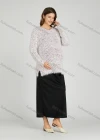 Wholesale Casual Plain Crew Neck Side Slit Long Sleeve Mohair Maternity Sweater HB1067# - Liuhuamall