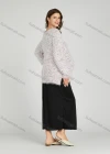 Wholesale Casual Plain Crew Neck Side Slit Long Sleeve Mohair Maternity Sweater HB1067# - Liuhuamall