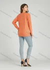 Wholesale Women's Casual Plain V Neck Side Slit Long Sleeve Cable Knit Sweater HB1070# - Liuhuamall