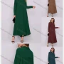 Wholesale Women's Casual Plain Collared Button Down Long Sleeve Maxi Shirt Dress preview