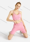 Wholesale Women's Sporty Plain Cropped Cami Top & Biker Shorts Set - Liuhuamall