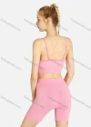 Wholesale Women's Sporty Plain Cropped Cami Top & Biker Shorts Set - Liuhuamall
