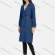 Wholesale Women's Lapel Double Breasted Belted Pockets Plain Mid Length Trench Coat 43# Clothing Wholesale Market Liuhua