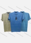 Wholesale Men's Casual Plain Striped Print Short Sleeve Patch Pocket Polo Shirt 188# - Liuhuamall