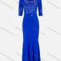 Wholesale Women's African Elegant Plus Size Half Sleeve Round Neck Rhinestone Pearl Decor Maxi Dress preview