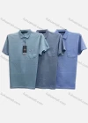 Wholesale Men's Casual Striped Print Short Sleeve Patch Pocket Polo Shirt 233# - Liuhuamall