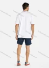 Wholesale Men's Striped Trim Regular Fit Short Sleeve Polo Shirt - Liuhuamall