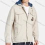 Wholesale Men's Shirt Collar Multiple Pockets Button Front Drawstring Casual Jacket With Detachable Hood preview