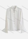 Wholesale Women's Casual Keyhole Neck Trumpet Sleeve Button Down Plain Shirt 823964# - Liuhuamall