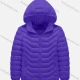 Wholesale Kids Casual Hooded Long Sleeve Zipper Pocket Thermal Puffer Jacket Blue Clothing Wholesale Market Liuhua
