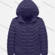 Wholesale Kids Casual Hooded Long Sleeve Zipper Pocket Thermal Puffer Jacket Navy Clothing Wholesale Market Liuhua