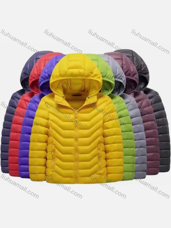 Wholesale Kids Casual Hooded Long Sleeve Zipper Pocket Thermal Puffer Jacket
