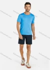 Wholesale Men's Sporty Plain Short Sleeve Round Neck Slim Fit Stretchy Quick Dry T-shirts - Liuhuamall