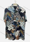 Wholesale Men's Casual Allover Print Collared Button Down Short Sleeve Shirt - Liuhuamall