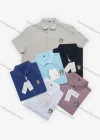 Wholesale Men's Casual Plain Label Print Short Sleeve Polo Shirt A6826# - Liuhuamall