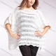 Wholesale Women's Casual Plain Loose FIt Half Sleeve See Through Pullover Cover Up Top White Clothing Wholesale Market Liuhua