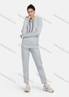 Wholesale Women's Active Hooded Drawstring Long Sleeve Kangaroo Pocket Plain Hoodies & Pants 2-Piece Set 2219# - Liuhuamall