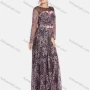 Wholesale Women's Elegant Rhinestone 3D Floral Pearl Decor Mesh Floor Length Dress #2658 preview