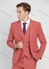 Wholesale Men's Business Lapel One Button Plain Suit Jacket With Waistcoat 3 Piece Set - Liuhuamall